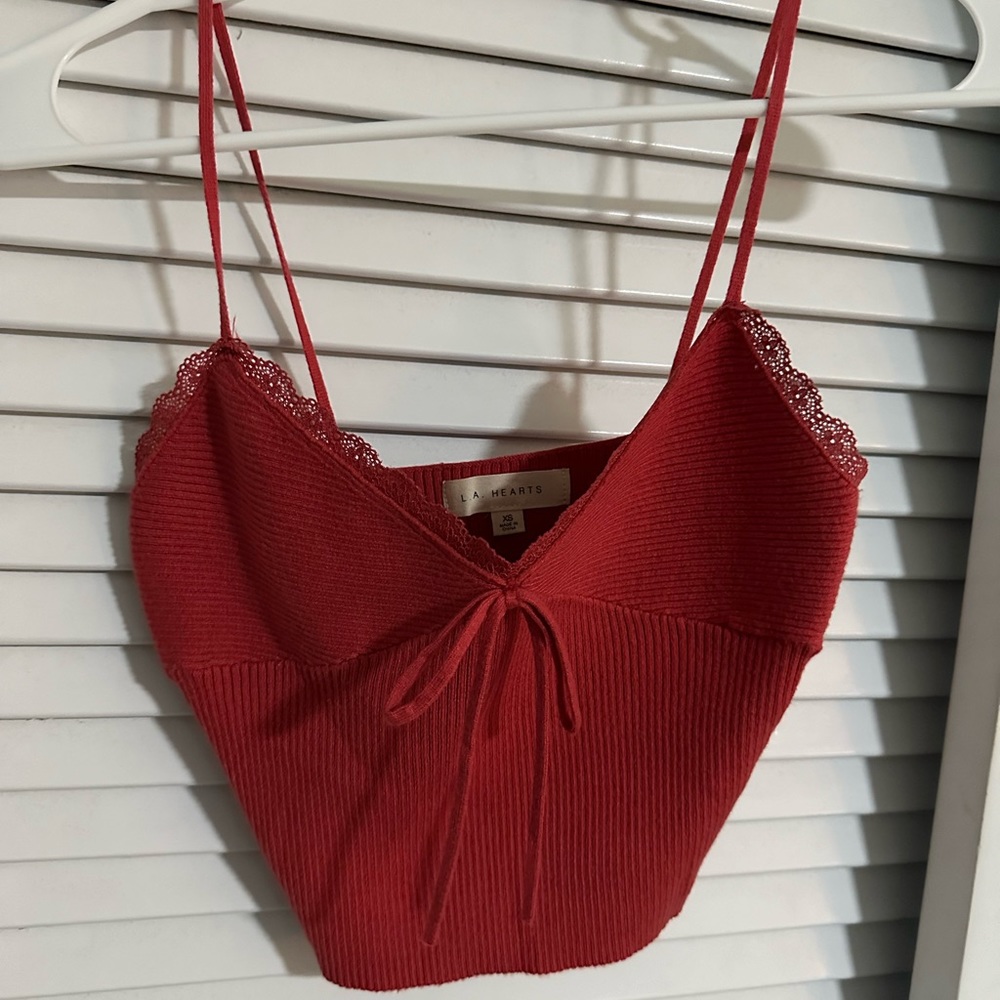 LA Hearts XS tank top in reddish/orange